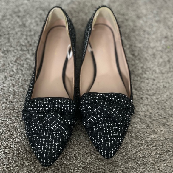 Bow black pointed flats - Picture 1 of 4
